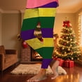 thumbnail image 5 of Vekome Leggings for Women Mardi Gras High Waisted Yoga Pants Seamless Color Block Lightweight Running Tights Purple M, 5 of 6