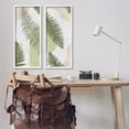 thumbnail image 2 of Fern Leaves Pastel Geometric Botanical & Floral Graphic Art White Framed Art Print Wall Art, Set of 2, 2 of 8