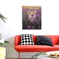 thumbnail image 4 of Sikiie Dog in Lavender Flowers Print Canvas Decorative Hanging Painting, Anti-shrinkage Hanging Frame, Suitable for Home, Office Wall Decorations, 4 of 6