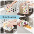 thumbnail image 2 of Yayeee 6 Pack Kitchen Dishcloths for Washing Dishes Soft Absorbent Microfiber Towels, Purple Cartoon Animals, 2 of 9