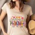thumbnail image 2 of Mrs William Teacher Shirt with Floral Letters | Teach Love Inspire Tee , Light Pink, Size 3XL, 2 of 6