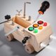 thumbnail image 1 of Wooden LED Switch Busy Board Disassembly Screw Nut Tool Cart Montessori Early Education Educational Toys for Kids, 1 of 3