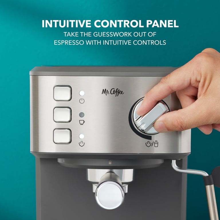 Mr. Coffee Compact Espresso Maker, Espresso Machine With Steam