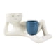 thumbnail image 2 of Maceta de resina con figura acostada de lado, maceta para decoración de jardinería, maceta doble para flores Con plantador azul, 2 of 9
