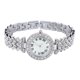 thumbnail image 2 of Reloj de pulsera con diamantes de imitación ANGGREK Juego de pulsera de reloj de acero inoxidable plata, 2 of 8