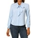thumbnail image 1 of INSPIRAR CHIC Blusa Elegante con Lazo en el Cuello de Manga Larga Camisa de Chifón para Trabajo Talla M Azul Claro, 1 of 6