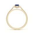 thumbnail image 2 of ANGARA Natural Pear-Shaped Blue Sapphire Halo Engagement Ring in 14K Yellow Gold for Women (Size-7x5mm) | September Birthstone, Anniversary, Jewelry Gift for Women | Natural Blue Sapphire Ring, 2 of 9