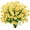 Yellow, variant on 8 Bundles Daisy (376 Head) Artificial Flowers Outdoor Summer Decor UV Resistant Fake Flowers Faux Plastic Greenery Shrub Plant for Indoor Garden Home Porch Box Spring Décor(Yellow)