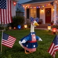 thumbnail image 6 of Qocolhg 4th of July Porch Goose Outfits for 23 inch Lawn Statue, Patriotic Costume for Goose Statue, Summer Sculpture Porch Goose Clothes for Garden Patio Anniversary Independence Day, 16 Decorations, 6 of 10