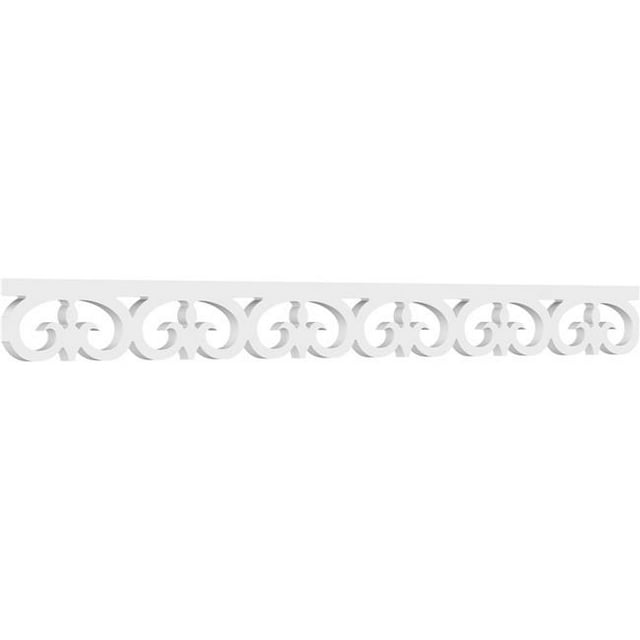 Ekena Millwork RUNP04X0625X48FOR 4 x 48 in. Pitch 0.62 in. Fortuna Architectural Grade PVC Running Trim