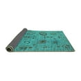 thumbnail image 2 of Ahgly Company Indoor Round Oriental Turquoise Blue Industrial Area Rugs, 5' Round, 2 of 4