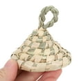 thumbnail image 3 of Masteelf  10 Pcs Small Straw Hat Wind Chime Cute Figurines Miniature Toys Khaki, 3 of 8