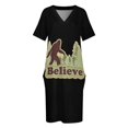thumbnail image 4 of Bigfoot Believe vestido suelto con bolsillos elegantes vestidos de noche de boda vestido de mujer de verano 2025, 4 of 7