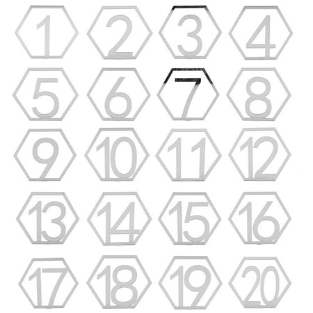 

20pcs Wedding Table Numbers Weddings Receptions Decorations Table Adornments