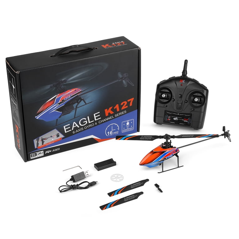 Bruce and Shark, RC Helicopter, XK K127, Orange, 4 Channel