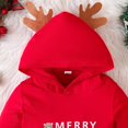 thumbnail image 5 of GYRATEDREAM Toddler Girls Christmas Outfit Kids Hoodie Sweatsuit Merry Christmas Reindeer Sweatshirt Pants 2PCS Fall Winter Outfits Set for 5-6Y Red, 5 of 9