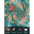 thumbnail image 7 of Green Boho Cloth Napkins Set of 4 Reusable Dinner Napkins, Shabby Vintage Ethnic Abstract Floral Art Cocktail Napkin Washable Table Napkins for Wedding/Holiday Party/Baby Shower 20"x20", 7 of 7