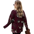 thumbnail image 2 of Womens Long Sleeve L-5X Plus Size Waffle Knit Tunic Tops Button Up V Neck Loose Fit Henley Tshirt, 2 of 3