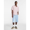 thumbnail image 3 of No Boundaries Textured Grid Boxy Fit Resort Shirt, Men's XS-5XL, 3 of 6