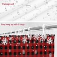 thumbnail image 6 of Christmas Gnome Bathroom Shower Curtain Squirrel Cat Xmas Tree Snowflake Red Plaid Waterproof Washable Shower Curtains for Bathtub Bath Decor with Grommets and Hook 66 X 72 Inch, 6 of 8