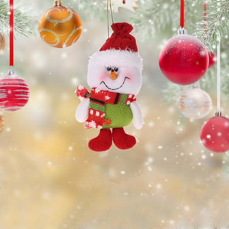 Festnight Cute Snowman/Santa Claus/Reindeer Christmas Doll Toy Christmas Tree Hanging Ornament Pendant Xmas Decorations Best (Santa's Best Christmas Tree Remote)