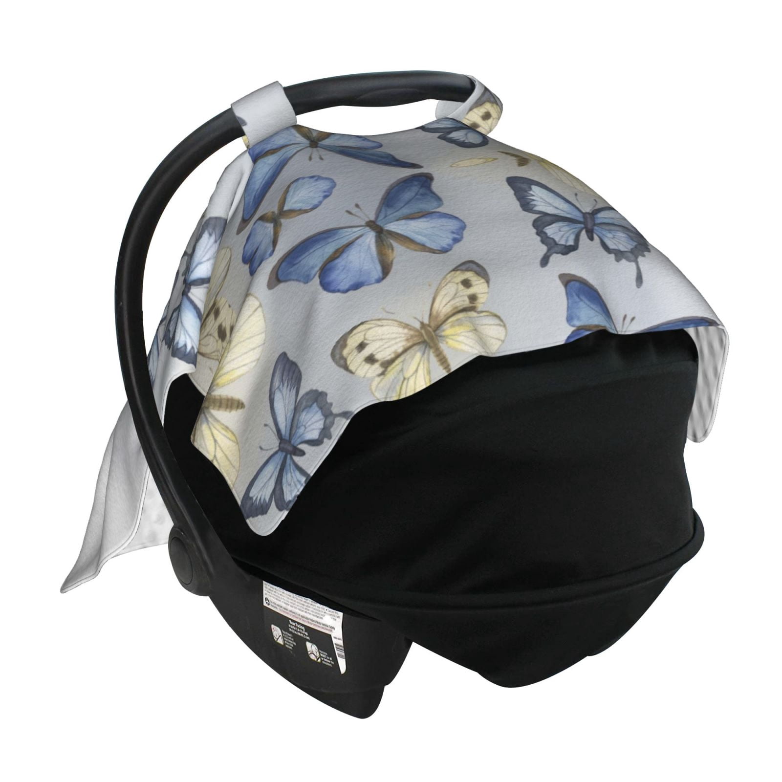 Car Seat Cover Baby - The Flying-Up Butterflies Breathable Infant Car Seat Cover for Baby Carseat, Lightweight Comfort Baby Essentials Must Haves Newborn Stuff for Girl Boy