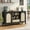 Black, variant on Senfot 47" Rattan Sideboard Buffet Cabinet with Storage, Boho Wooden Coffee Bar with Open Shelves,Farmhouse Kitchen Buffet Cabinet with Drawer, for Dining Room, Living Room, Wood Color