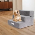 thumbnail image 2 of Durable Dog Stairs Ladder Slip 3 Climbing Washable Ramp Grey, 2 of 8