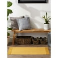 thumbnail image 3 of Contemporary Home Living 2' x 3' Ribbed 2-Tone Rectangular Area Throw Rug - Gold, 3 of 6
