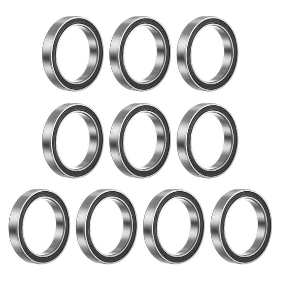 6703-2RS Deep Groove Ball Bearings, Chrome Steel Double Rubber Sealed Bearing 17mm x 23mm x 4mm, 10 Pack