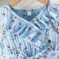 thumbnail image 4 of FINALGANG Girls Kids Floral Print Dress With Bow Waist Sleeveless V Neck A Line Layered Hem Casual Summer Dress Cute Dress, 4 of 8