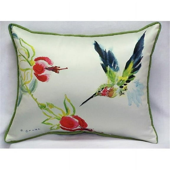 Betsy Drake  Betsy's Hummingbird Art Only Pillow 16''x20''