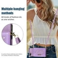 thumbnail image 4 of Nalacover Wallet Crossbody for iPhone 7 Plus/8 Plus Phone Case with Lanyard Strap Credit Card Holder, PU Leather Protective Handbag Purse Kickstand Bling Diamond Cover Women Girl, Purple, 4 of 10
