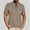 Khaki, variant on Men's Henley Shirts Fashion Short Sleeve Daily Work Business T-shirt Casual Summer Beach Vacation Pullover Tops 2025