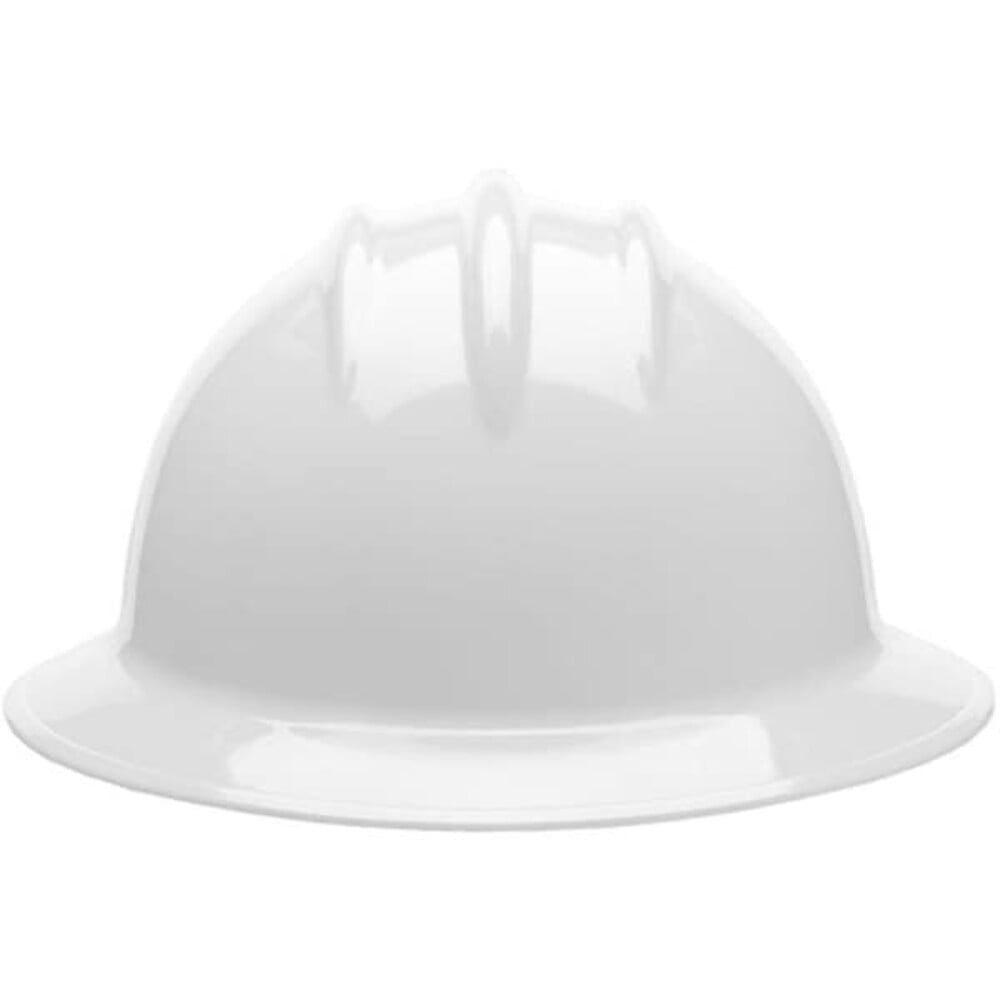 Full Brim Hard Hat, Classic, Type 1, Class E, Ratchet (6-Point), White 33WHR