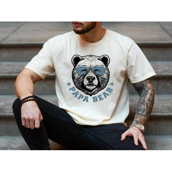 Papa Bear T-shirt, Dad Bear Shirt, Fathers Day Gift, Cool Dad Life Tee, Gift for Dad, Daddy Gift Shirt