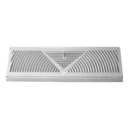 

2PK Tru Aire 4-1/2 in. H x 15 in. W 3-Way Powder Coat White Steel Baseboard Diffuser