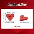 thumbnail image 2 of 100 Pcs 2 Holes Red Heart Shaped Buttons Flat Natural Wooden Buttons Solid Color Spray Painted Sewing Buttons Bulk for Sewing Making Crafts Scrapbooking Valentines Day Diy Accessories Supply diy, 2 of 5