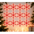 thumbnail image 6 of 12PC Snowflake Shaped LED Wall Lights Holiday Decorative Lighting Set for Christmas Indoor Wall Art Ornament (Red), 6 of 7