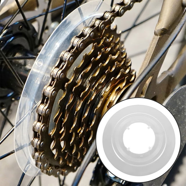 COOPHYA 5Pcs Universal Transparent Bike Chainwheel Guard Lightweight Rear Sprocket Protector for Outdoor Rides