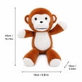 thumbnail image 4 of Kiddiway Running Monkey Plush Animal Figurine - Soft Cute Plushies Toy for Playtime, Gifts, Bedtime, and Active Fun; Great Plush Figurine for Toddlers,brown, 4 of 7