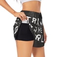 thumbnail image 2 of Haiem Travel The World1 Women's 2 in 1 Running Shorts - Lightweight Athletic Workout Gym Yoga Breathable Sports Shorts Liner with Phone Pockets-XX-Large, 2 of 9
