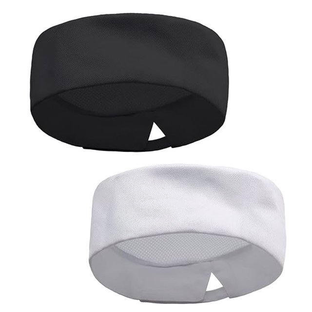 Gorros de Chef para Hombres y Mujeres con Parte Superior de Malla Transpirable Gorro de Chef Duradero Lavable Ajustable para el Servicio de Restaurante de Cocina Casera (Blanco y Negro)