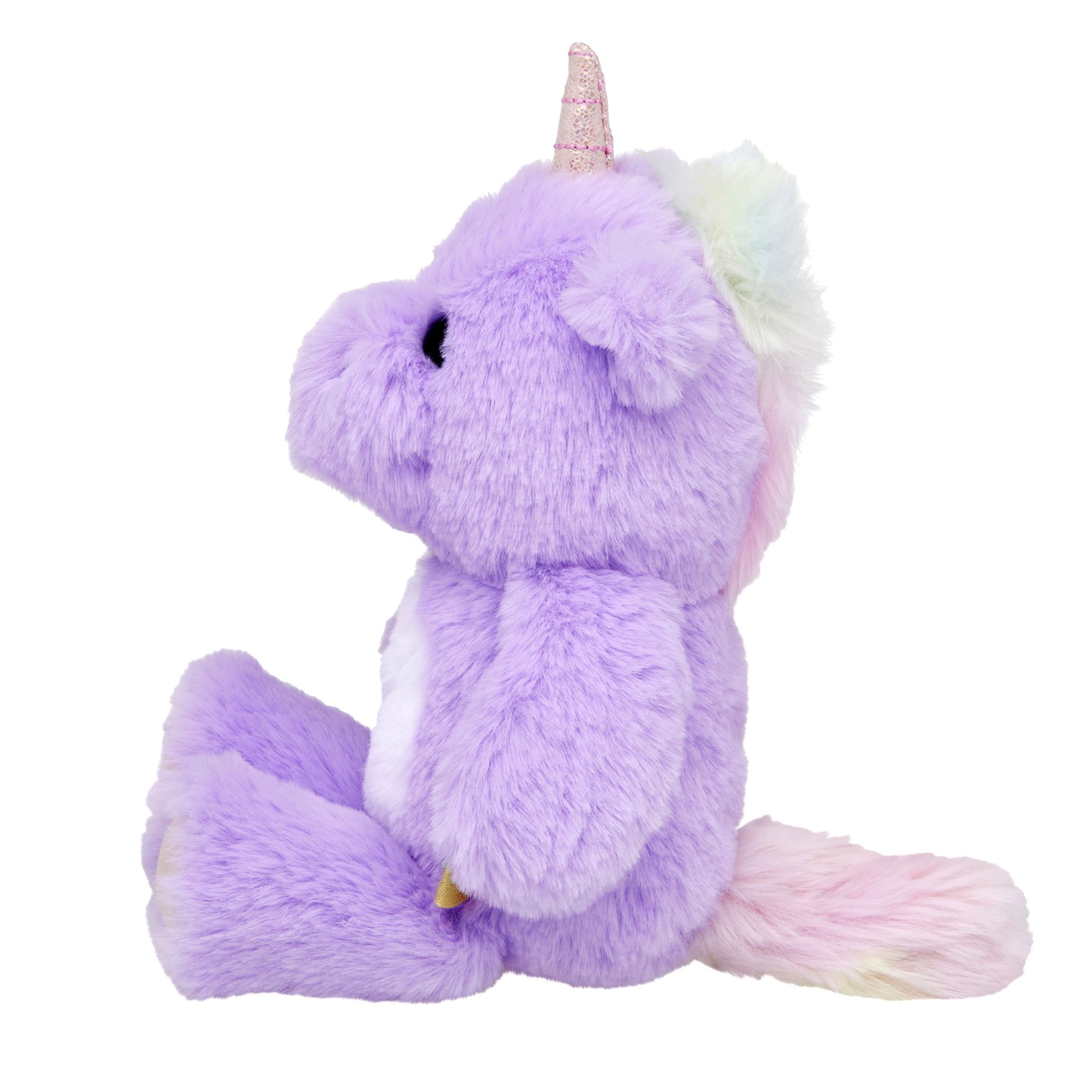 ButterLuvs Plush Unicorn Stuffed Animal, Super Soft Purple Cuddly Unicorn with Rainbow Mane