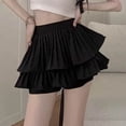 thumbnail image 3 of DuoJiaJ Women's High Waist Fashion Design Cake Skirt Petite Pleated Tutu Skirt Skirts For Women Black L, 3 of 5