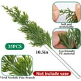 thumbnail image 4 of Hbtdoern 35 Pcs Artificial Norfolk Pine Branches with 10PCS Red Fruits Fake Christmas Plants Outdoor Faux Plants Xmas Indoor Front Porch Home Decor, 4 of 7