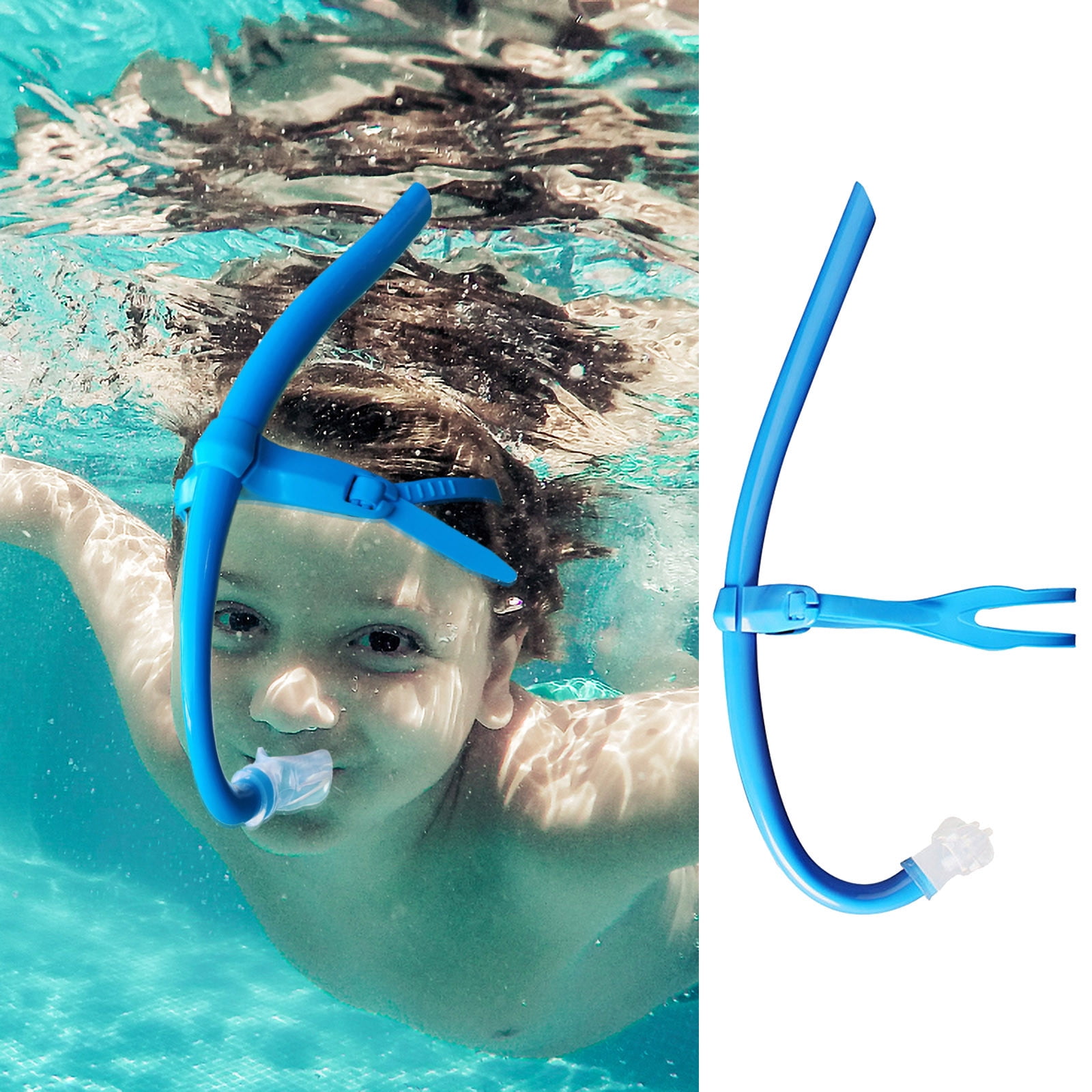 Clearance!SDJMa Swim Snorkel, OneWay Purge Valve Swimmers Snorkel for Lap Swimming Training
