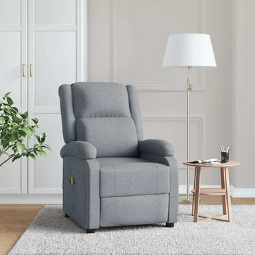 vidaXL Massage Chair Light gray Fabric, wood, metal Single Massage Chair