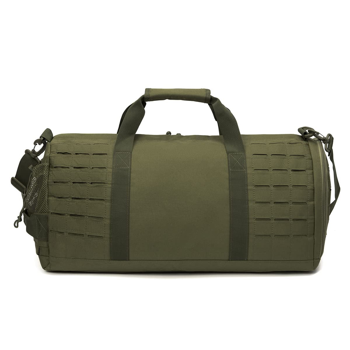 Haadid 40L Military Tactical Duffle Bag For Men Sport Gym Bag Fitness Tote Travel Duffle Bag Training Workout Bag With Shoe Compartment Basketball Football Weekender Bag Army Green