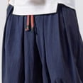 thumbnail image 4 of Yaoyar Cargo Linen Pants for Men Baggy Harem Pant Hippie Beach Yoga Casual Drop Crotch Trouser, 4 of 5